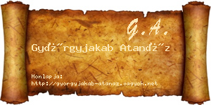 Györgyjakab Atanáz névjegykártya